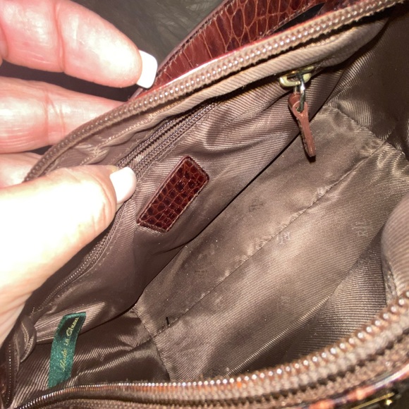 RALPH LAUREN Cocrodile Embossed Mini Baguette Bag - Picture 10 of 16